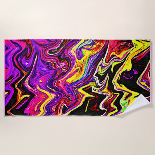 Bright Vivid Radiance Muster Strandtuch (Vorderseite)