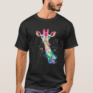 Bright-Wasserfarben-Giraffe Art-Geschenk-Design T-Shirt