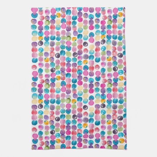 Bright Watercolor Abstract – Colorful Kitchen Geschirrtuch (Vertikal)