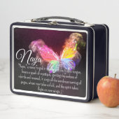 Bright Watercolor Butterfly Metall Brotdose (Beispiel)