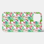 Bright Watercolor Cactus & Succulent Pattern Case-Mate iPhone Hülle (Rückseite (Horizontal))