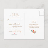Bright Watercolor Florals Wedding RSVP Einladung (Rückseite)