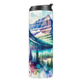 Bright Watercolor Glacier National Park Thermosbecher (Nach links gedreht)