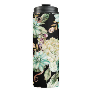 Bright watercolor seamless pattern with flowers hy thermosbecher