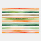 Bright Watercolor Stripes Wrapping Paper Sheets Geschenkpapier Set (Vorderseite 3)