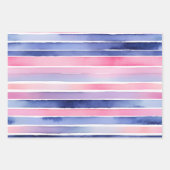 Bright Watercolor Stripes Wrapping Paper Sheets Geschenkpapier Set (Vorderseite 2)
