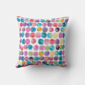 Bright Watercolor Throw Pillow – Colorful Abstract Kissen (Rückseite)