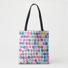 Bright Watercolor Tote Bag – Bold Abstract Canvas Tasche