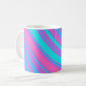 Bright Wavy Retro Muster Kaffeetasse (Vorderseite Links)