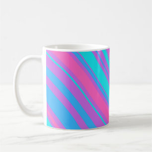 Bright Wavy Retro Muster Kaffeetasse