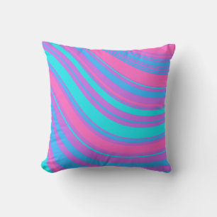 Bright Wavy Retro Muster Kissen