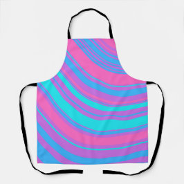 Bright Wavy Retro Muster Schürze