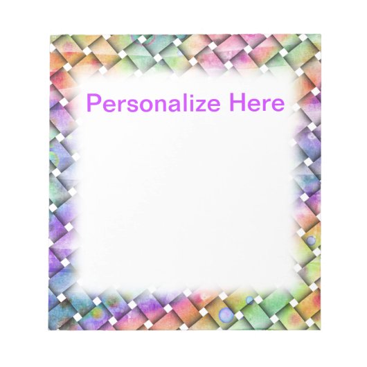 BRIGHT WEAVE Personalizable NOTE PADS Notizblock (Vorderseite)