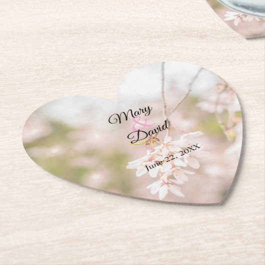 Bright Weeping Cherry Wedding Untersetzer (angewinkelt)