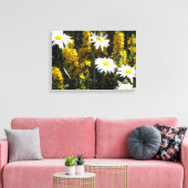 Bright White Daisies Leinwanddruck (Insitu (Wohnzimmer))