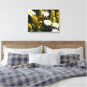 Bright White Daisies Leinwanddruck (Insitu (Schlafzimmer))
