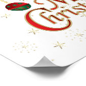 Bright White Frohe Weihnachten Poster (Ecke)