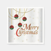 Bright White Frohe Weihnachten Serviette (Vorderseite)