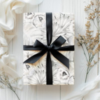 Bright White Tonal Tropical Botanical
