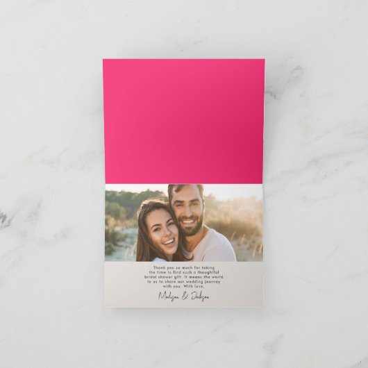 Bright Wildflower Bouquet Bridal Shower Dankeskarte (Innenseite)