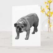 Bright Wish Bulldog Karte (Gelbe Blume)