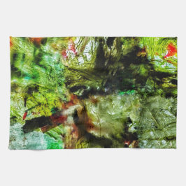 Bright yellow abstract kitchen towels,Dazzling art Geschirrtuch