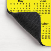Bright Yellow and Black 2026 Calendar Mousepad (Ecke)