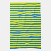 Bright Yellow and Blue Stripes Geschirrtuch (Vertikal)