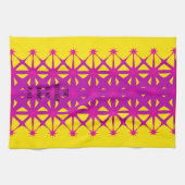 Bright Yellow and Purple Kitchen Towel Geschirrtuch (Horizontal)