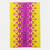 Bright Yellow and Purple Kitchen Towel Geschirrtuch (Vertikal)