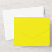 Bright Yellow Background – Minimal Wedding Art All In One Einladung (Rückseite)