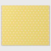 Bright Yellow Background with White Star Pattern Geschenkpapier (Flach)