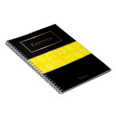 Bright Yellow Batik Einfache Bezeichnung Notizblock (Rechte Seite)