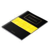 Bright Yellow Batik Einfache Bezeichnung Notizblock (Linke Seite)
