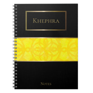 Bright Yellow Batik Einfache Bezeichnung Notizblock