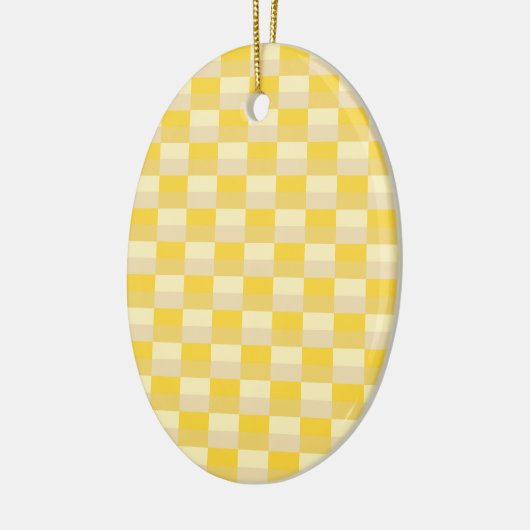 Bright Yellow Color Blocks Keramik Ornament (Links)