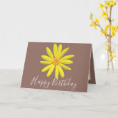 Bright Yellow Daisy Botanical Modern Chic Birthday Karte (Gelbe Blume)