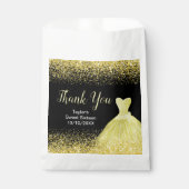 Bright Yellow Dress Faux Glitter Sweet 16 Birthday Geschenktütchen (Vorderseite)