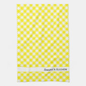 Bright Yellow Gingham Buffalo Karo Geschirrtuch (Vertikal)