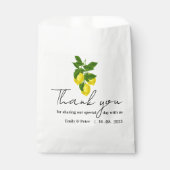 Bright Yellow Lemon Vielen Dank Citrus Wedding Par Geschenktütchen (Vorderseite)