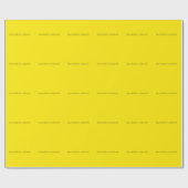 Bright Yellow Minimalist Plain Modern Aesthetic Geschenkpapier (Flach)
