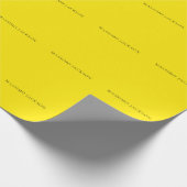 Bright Yellow Minimalist Plain Modern Aesthetic Geschenkpapier (Ecke)