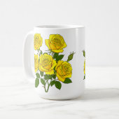 Bright Yellow Rose Bouquet Kaffeetasse (Vorderseite Links)