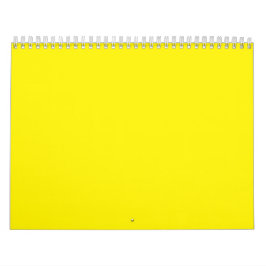 Bright Yellow Solid Background | Bold Modern Look Kalender