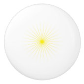Bright Yellow Star Mark on Stylish Ceramic Knob Keramikknauf (Vorderseite)