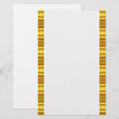 Bright Yellow Stripes Stationierung Briefpapier (Vorne/Hinten)