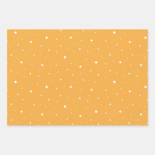 Bright Yellow Sunshine Celestial Stars Aesthetic Geschenkpapier Set (Vorderseite 2)