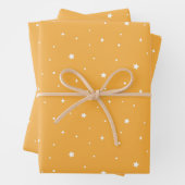Bright Yellow Sunshine Celestial Stars Aesthetic Geschenkpapier Set (Beispiel)