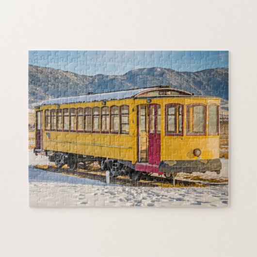 Bright Yellow Trolley Puzzle (Horizontal)