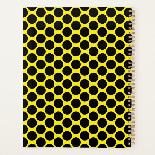 Bright Yellow with Black Dot Style 8.5"x11" Planer (Rückseite)